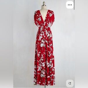 ModCloth red maxi dress XS